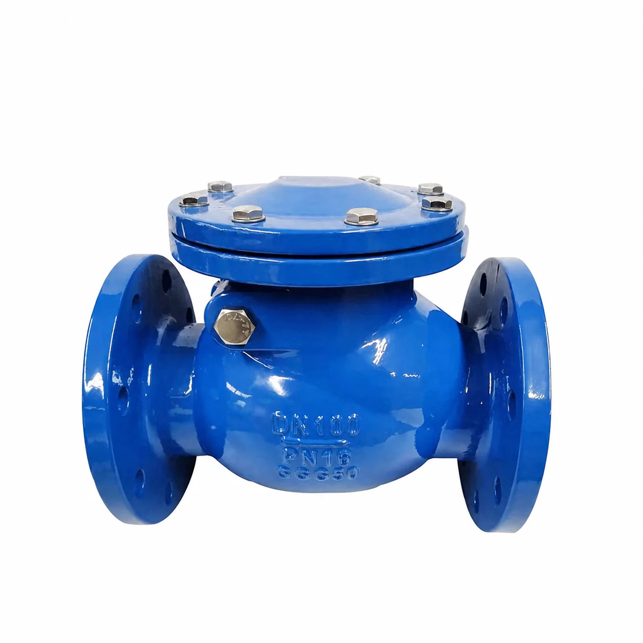 DI Ductile Iron Wear Resistant Anti Backflow Flange One Way Check Swing Valve
