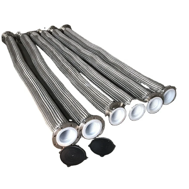 One End Flange Rotated Stainless Steel 316l Flexible Metal With Ptfe Braided Hose