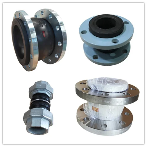 Bellow Double Sphere Flexible Connector Coupling EPDM Rubber Expansion Joint With Flange