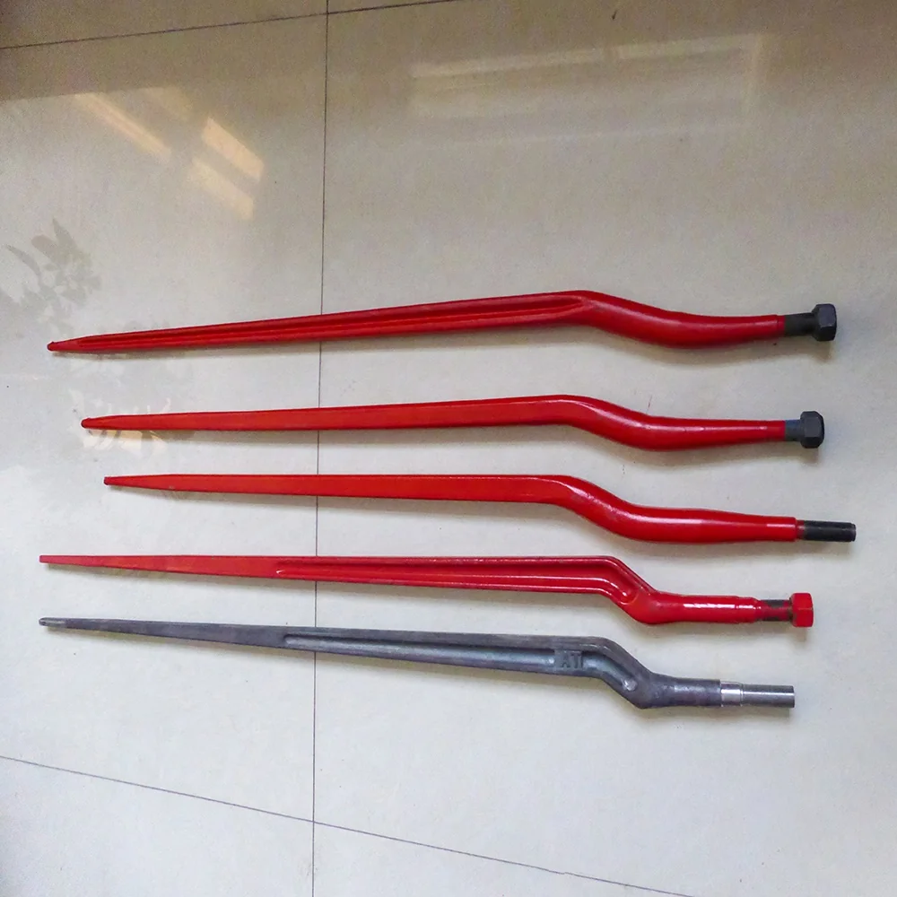 Z Style Hay Spear Tine Loader Replacement Parts Bale Spear Cranked Tines 36*880 for Tractor Loader Tine Bale Fork