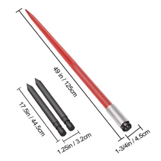 High Quality With Low Price Hay Bale Spears for Tractor Loader Tine for Loading Machinery Hay Rake Tine and Hay Baler Parts