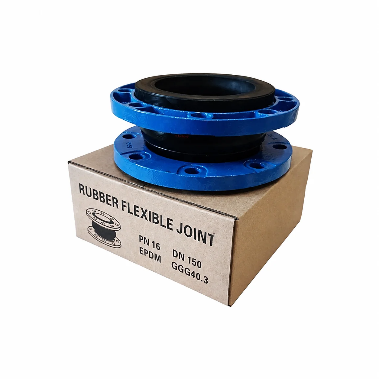 High Temperature Flanged EPDM Bellows Rubber Expansion Joint for Power Plant Piping System