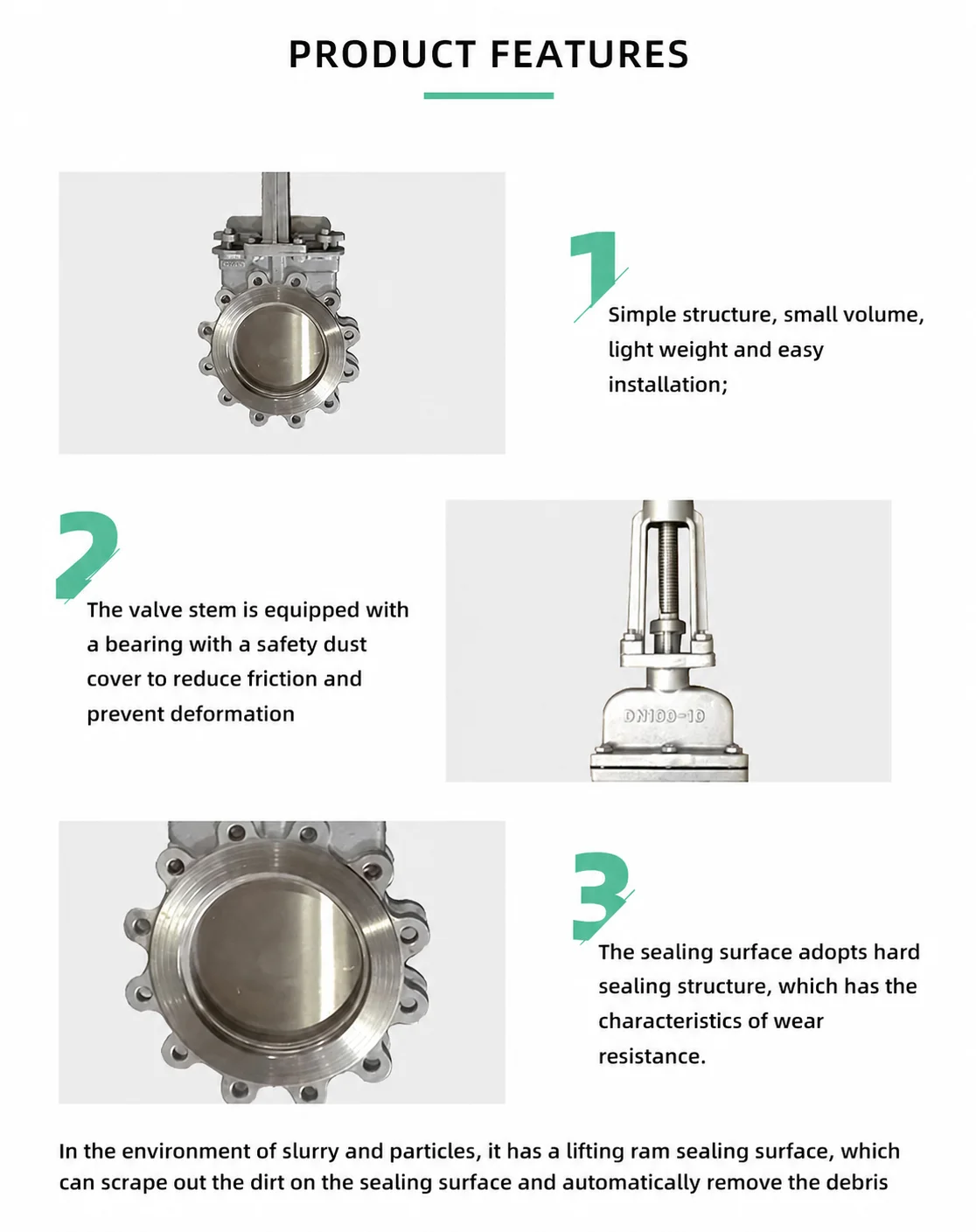 Manual Hard Seal Metal Seat Stainless Steel Wafer Slurry Knife Edge Gate Valve