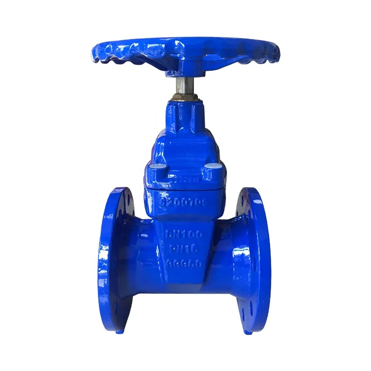 GGG50 PN10 PN16 Z45X Flange Type Non Rising Stem Soft Sealing Ductile Cast Iron Sluice Gate Valve