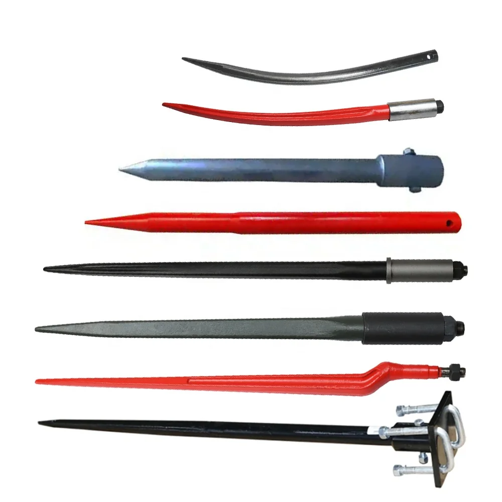 Bale Spear Loadering Machine Cranked Tines and Forged Straight Curved Loader Tines with High Quality Technology Hay Baler Parts