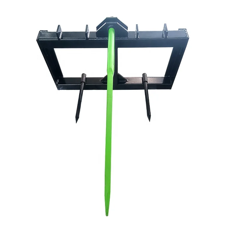 Bale Spear With USA Quick Attach Bracket Tractor Attachment Hay Baler Parts and Hay Rake Tine Rack With Loader Tines Frame