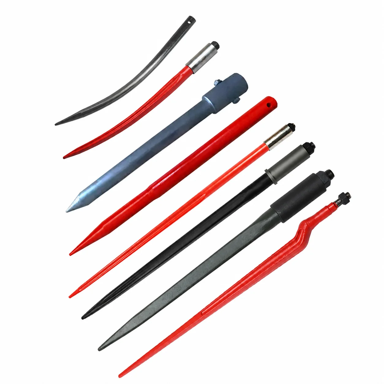 Fast Shipping Hay Spear Tine for Round Square Bale Silage on Tractor Loader Crane Aerial Work Platform at Pasture Grassland Farm