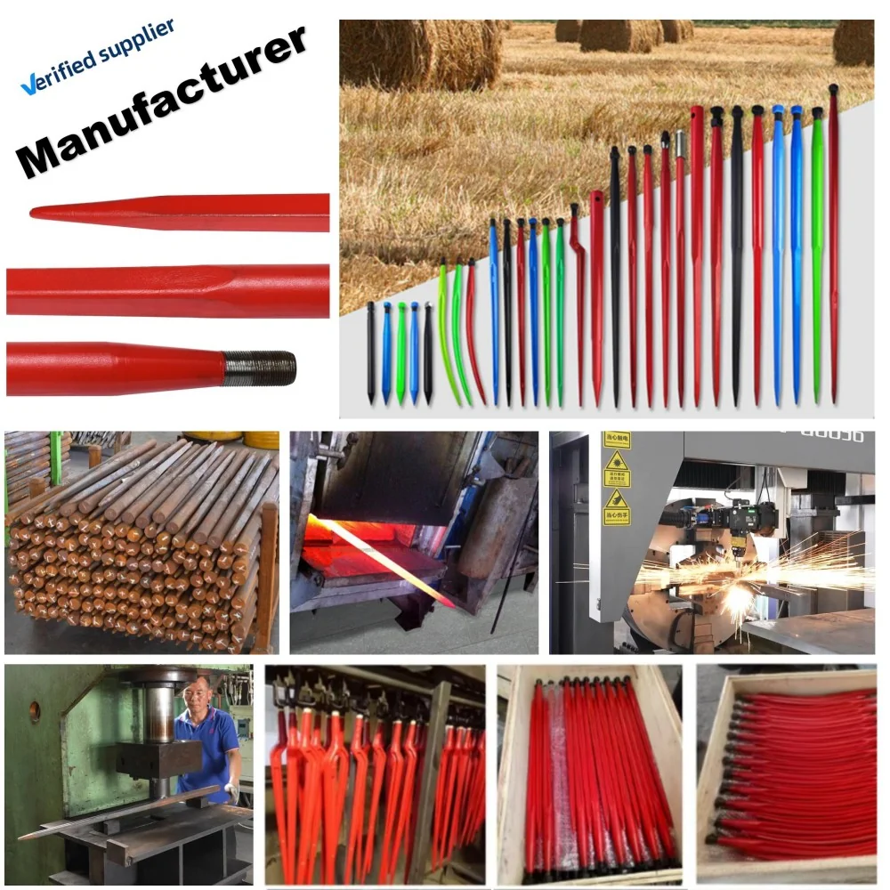 Fast Delivery Customization Straight Curved and Cranked Loader Buckrake Forged Steel Silage Hay Rake for Farms Pastures