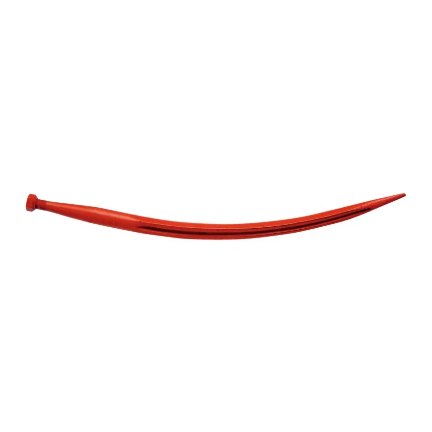 Curved Bale Hay Spike with Hex Nut and Sleeve for Buckets Tractors Loaders Hay Baler Parts Loader Tines Fork Tine Hay Accessory