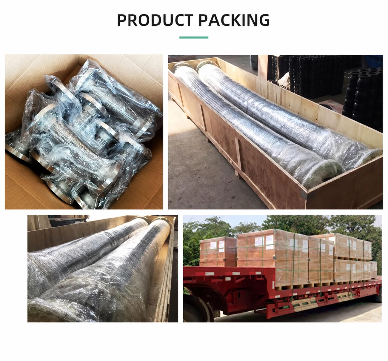 SS304 Flange PTFE Lined Corrugated Connection Stainless Steel Braided Metal Flexible Hose