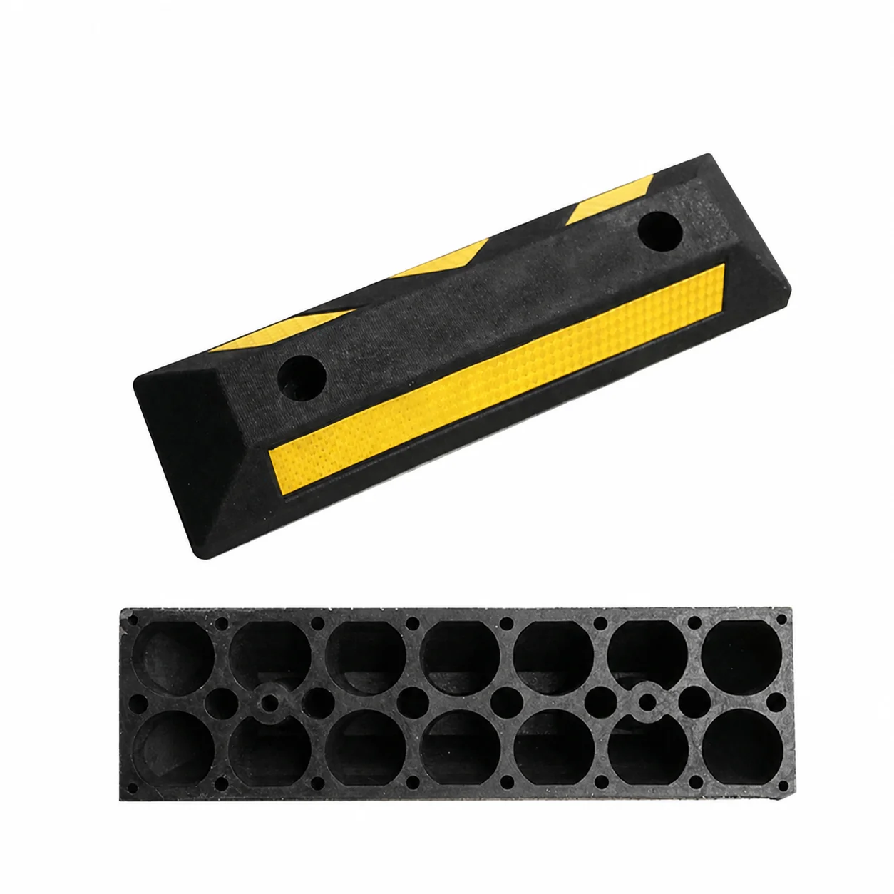 Vehicle Car Parking Curbs Single Side Rubber Wheel Stopper Chock