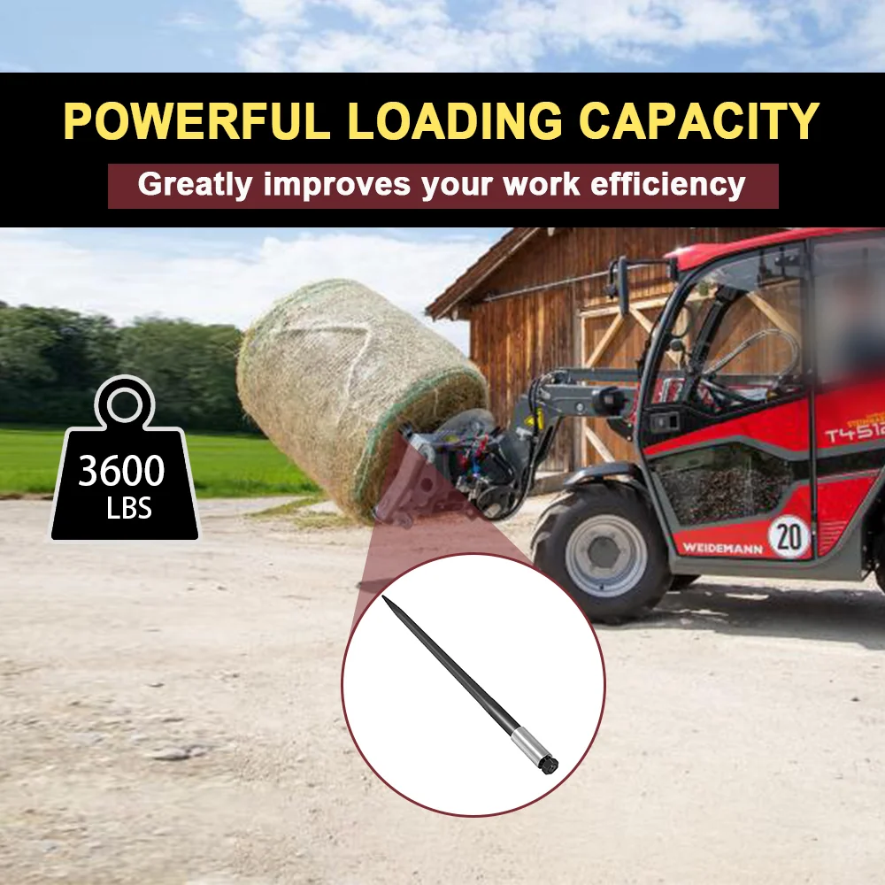 Steel Hay Grass Silage Fork Loader Crane Spear Tine Tedder Arm for Tractor Skid Steer Forklift