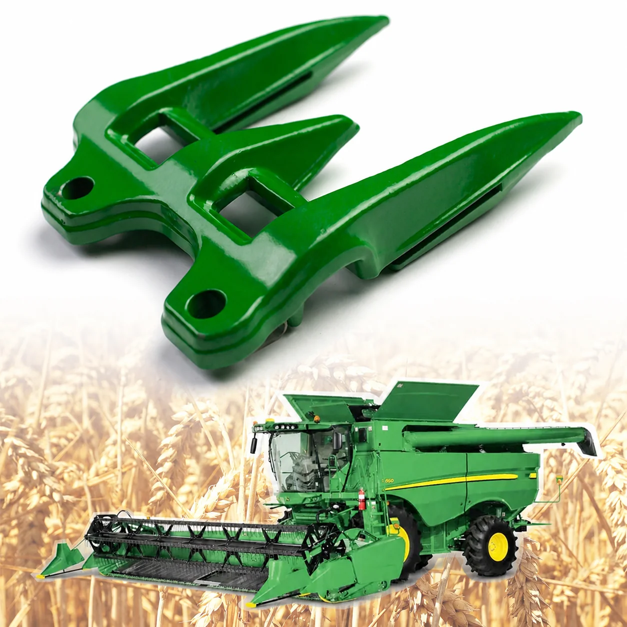 ABLSON Forged Finger Triple Prong Harvester Knife Guard With Screw Hole With Class Combine Harvester Parts Apply to Kubota Dc 70
