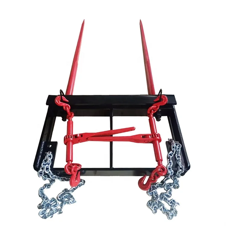 Tractor Bale Spare Frame for Loading Machinery Hay Rake Tine Frame Loader Tines Bale Spear Rack