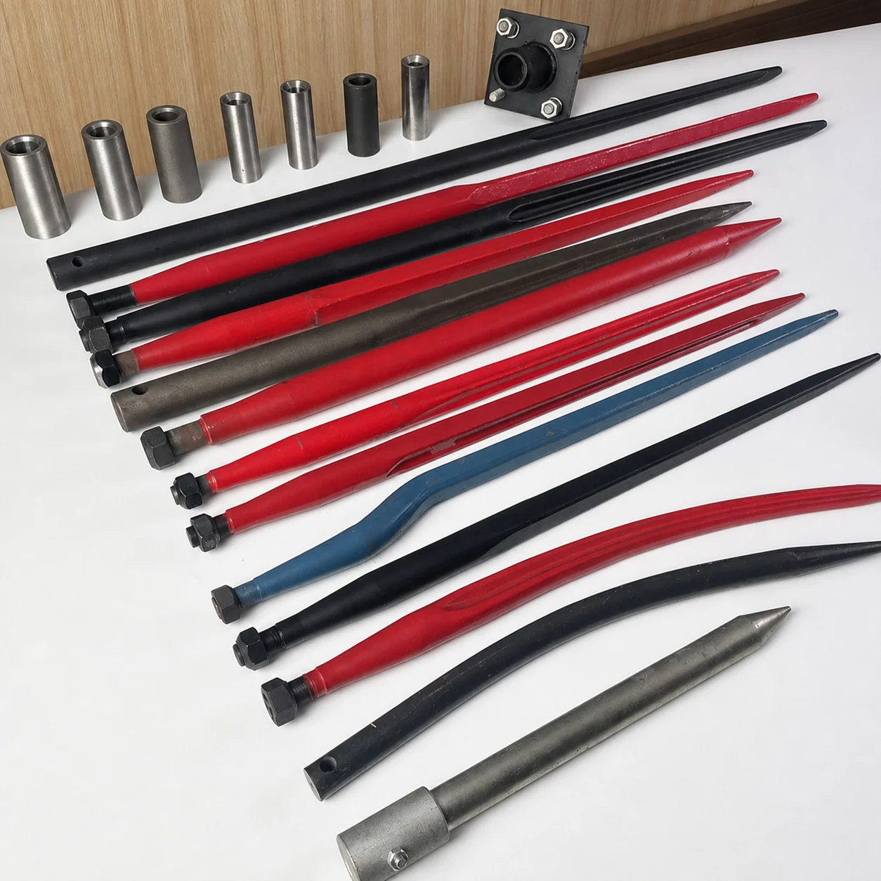 ABLSON Attachment of Hay Loader Tine and Agricultural Parts Including Fork Tine, Sleeve, Nut, Base, Chain and Fixation Hook...