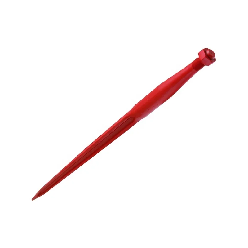 High Quality Heavy Duty Straight Tine 1000mm 1100mm 1400mm Tractor Front Loader Tines Forged Tine Hay Bale Spear
