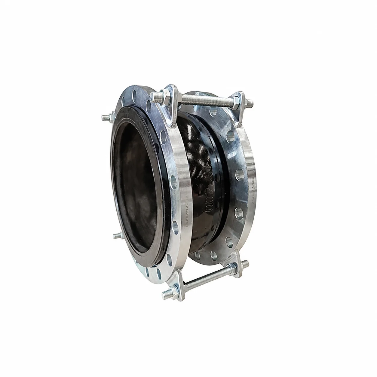 Jis Standard Pn16 Dn150 SS304 Flange Epdm Compensator Flexible Limit Tie Rod Rubber Expansion Coupling Expansion Joints