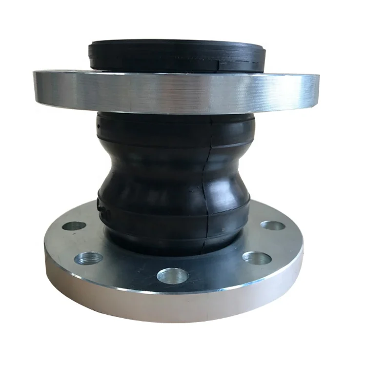 Bellow Double Sphere Flexible Connector Coupling EPDM Rubber Expansion Joint With Flange
