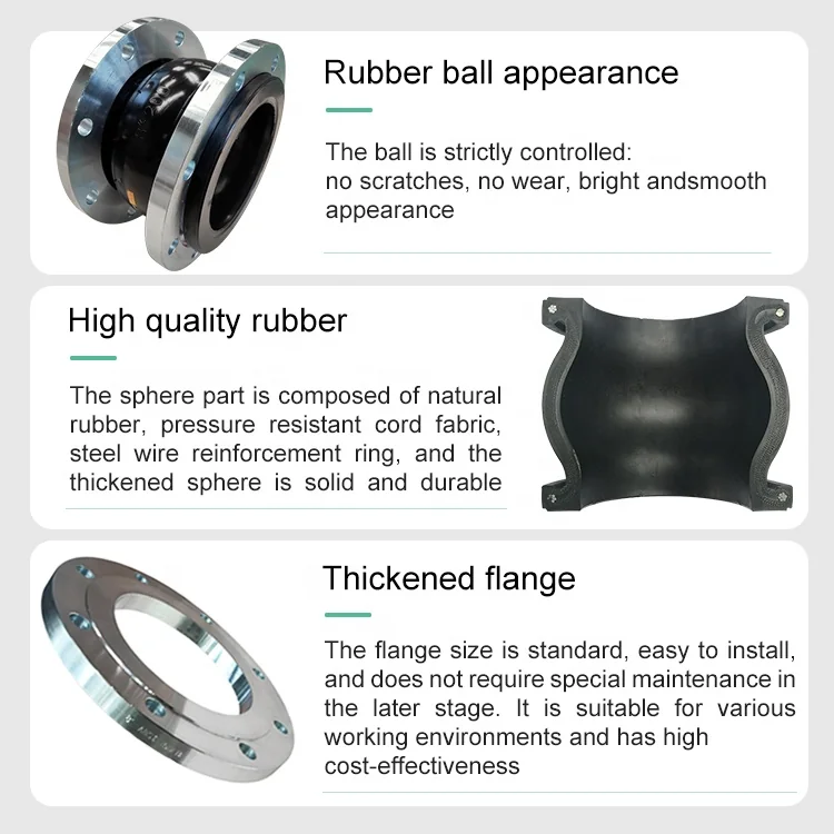 Rubber Joint Metal Steel Flange Flexible Connector Rubber Expansion Joint