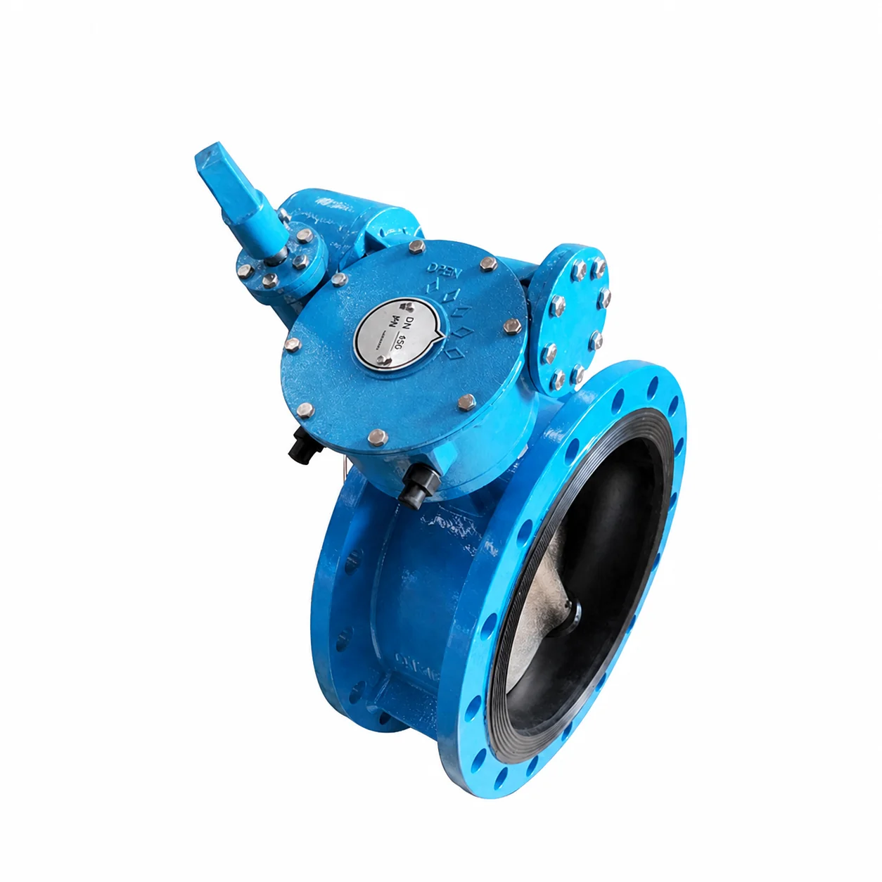 DN50-DN2000 PN16 Underground Ductile Iron Casting Steel Disc Double Flange Type Valve butterfly