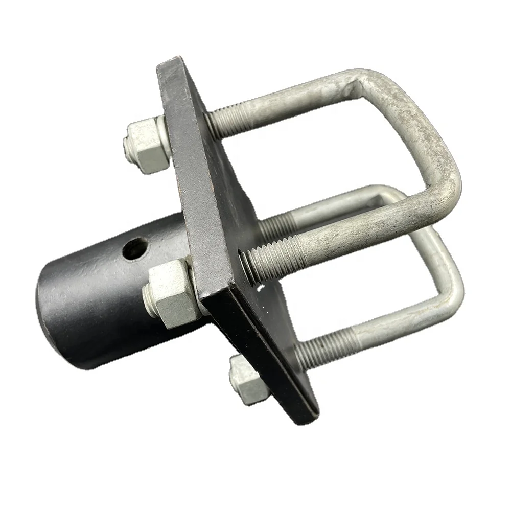 Reliable Bale Spear Bracket With U-Bolts Fit for Loader Tine and Bale Spear Base Foundation Support Use for Hay Rake Tine Sleeve