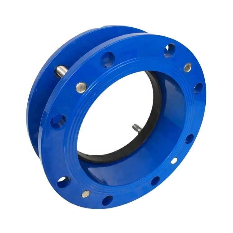 PN10/16/25 Ductile Iron Pipe Fittings Flexible Universal Restrained Flange Adapter for PVC Hdpe Pipe