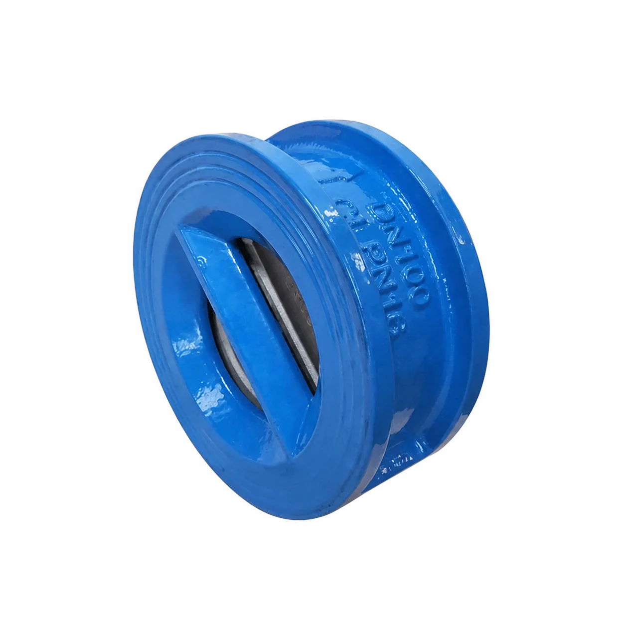 DN100 Class 150 Ductile Iron Body Stem Spring EPDM Seat Silent Wafer Dual-plate butterfly Check Valve