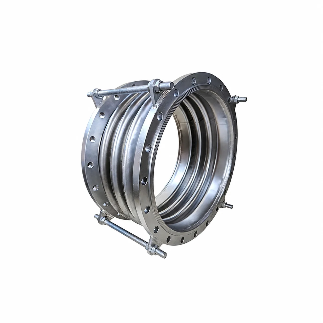 SS304 Flanged Metal Corrugated Pipe Connector Vibration Damping Flexible Bellows Expansion Joint for Pipeline