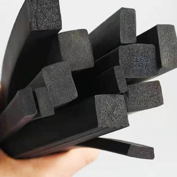 High Quality OEM Epdm Solid Rubber Strips Sponge Foam Extrusion Seal Strip