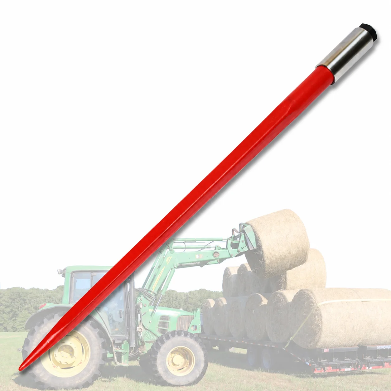 ABLSON Forged Straight Tines for Hay Loader Tractor With Hay Bale Spear and Loader Tines and Bale Spears for Kubota M7040