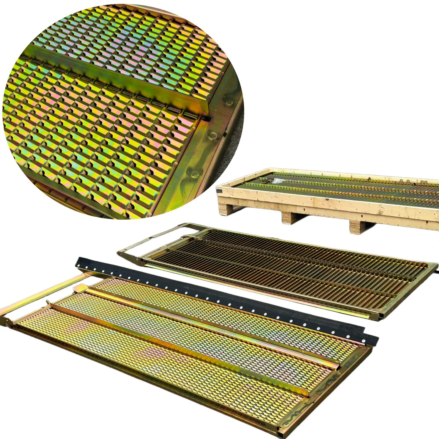 Combine Harvester Spare Parts Adjustable Grain Sieve Fish Scale Screen for Wheat Corn Rice Soybean Cleaning Sieving System