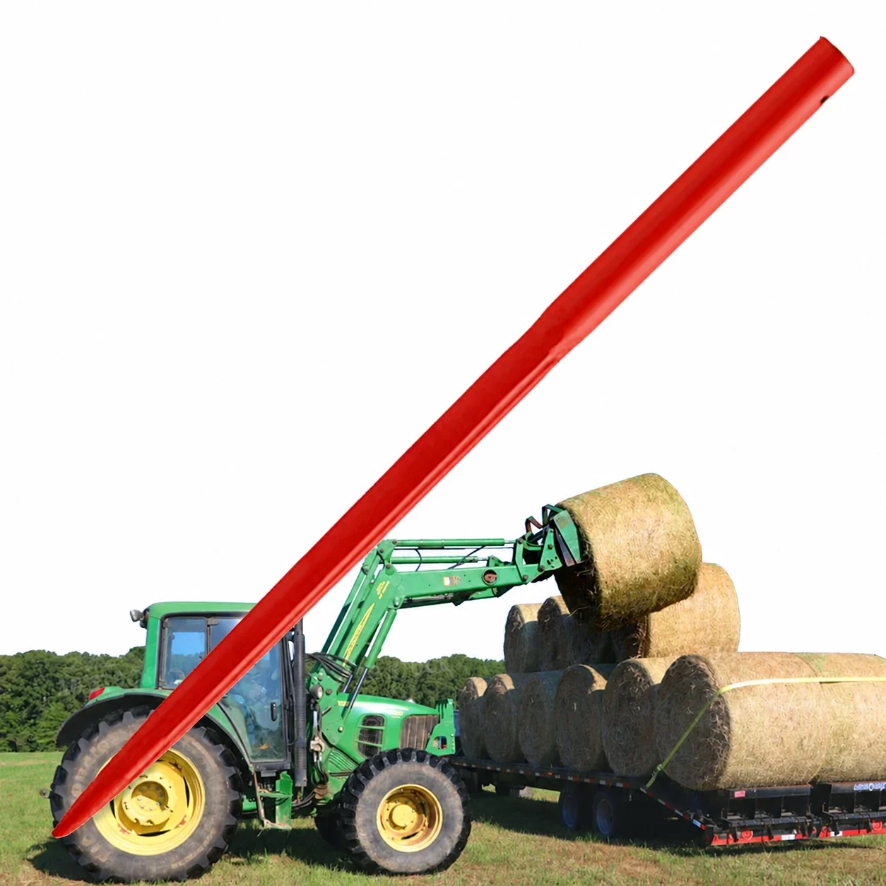 ABLSON Forged Straight Tines for Hay Loader Tractor With Hay Bale Spear and Loader Tines and Bale Spears for Yto Tractor Parts