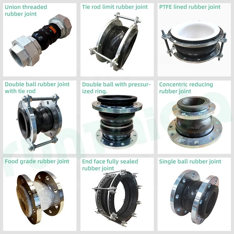 PN10 DN200 China Expan Joint Metal Flange Connection Synthetic Flexible Rubber Expansion Joints