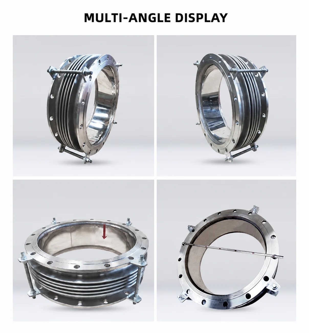 Industrial Flanged Flexible Connector Stainless Steel 304 316L Bellows Metal Expansion Joint  for Thermal Compensation