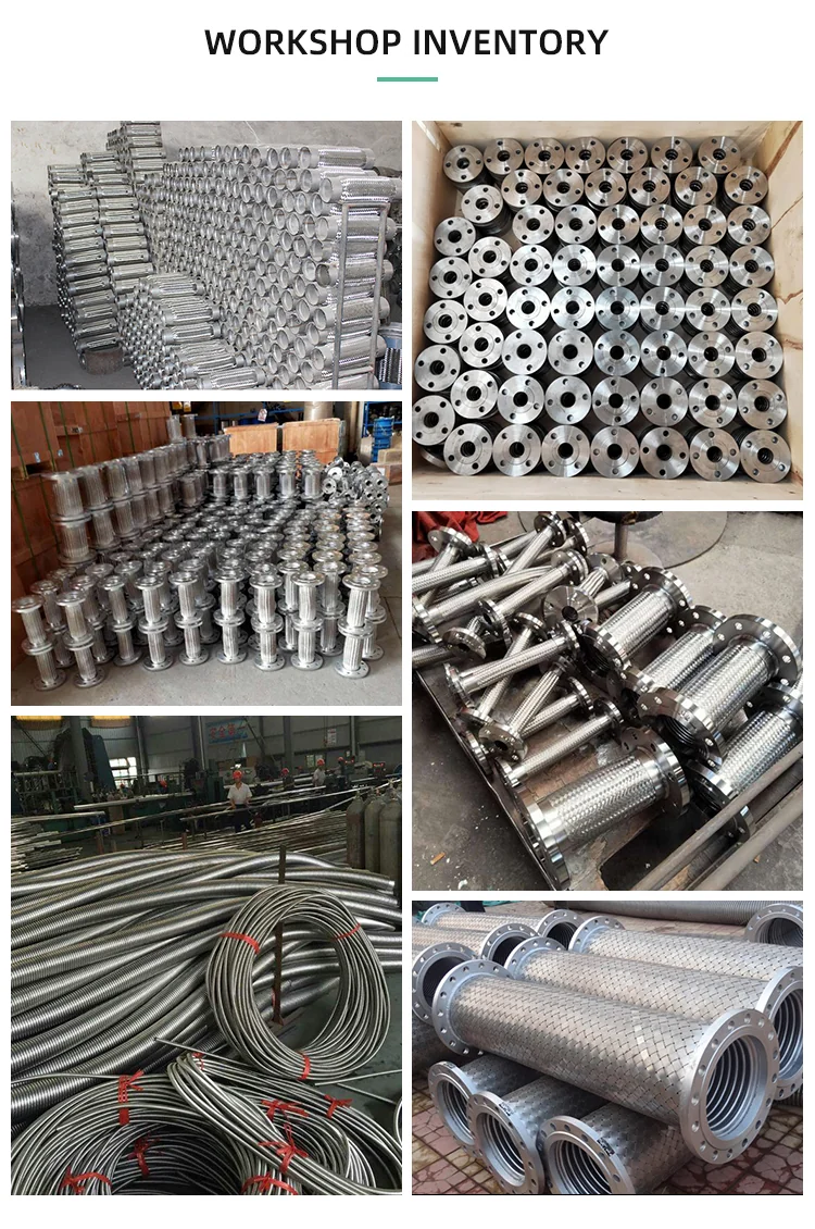 High Pressure SS316L Stainless Steel Flanged Corrugated Pipe Flexible Metal Braided Hose for Steam Boiler Line