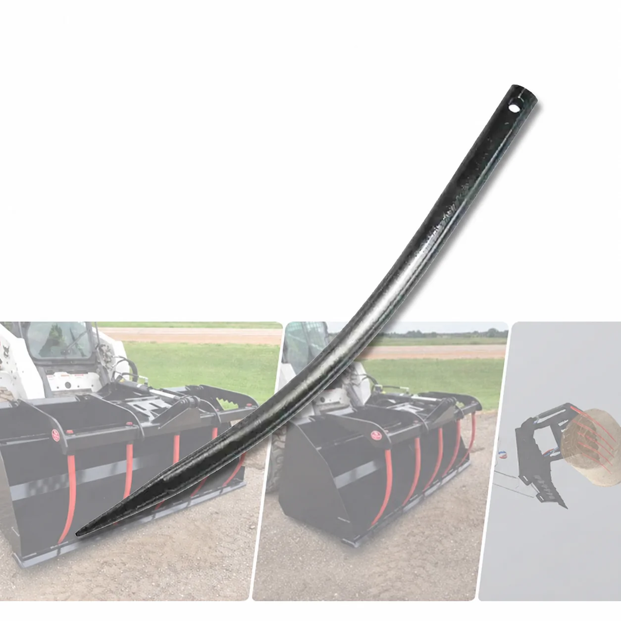ABLSON Forged Curved Tines for Hay Loader Tractor With Hay Bale Spear and Loader Tines Bale Spears for New Holland Tractor Parts