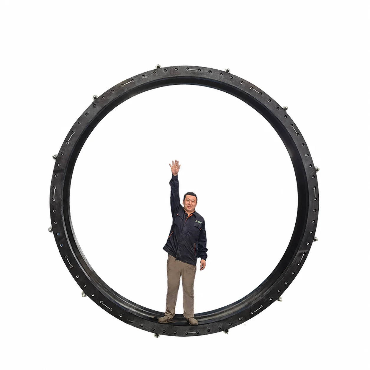 Industrial Customized Large Diameter Single Sphere Flanged Flexible Rubber Expansion Joint for Vibration and Noise Reduction