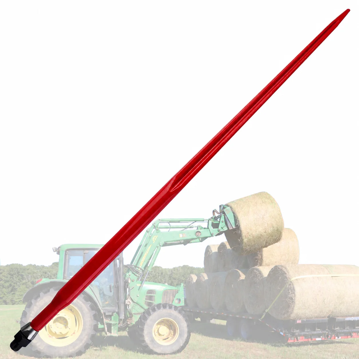 ABLSON Forged Straight Tine for Hay Loader Tractor With Hay Bale Spears and Loader Tine Bale Spear for Mtz 82