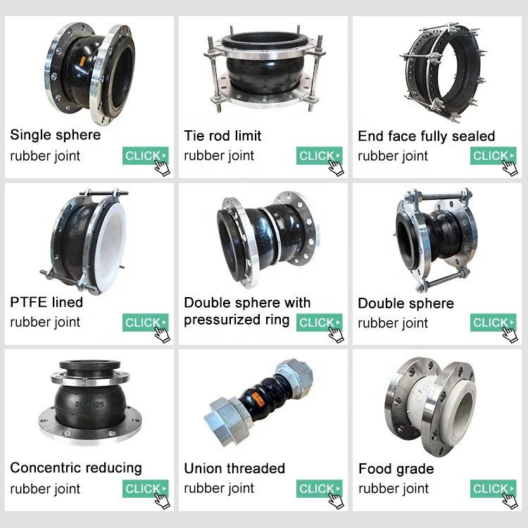 6inch Ptfe Clamp Type Flexible Compensator Epdm Rubber Expansion Joint