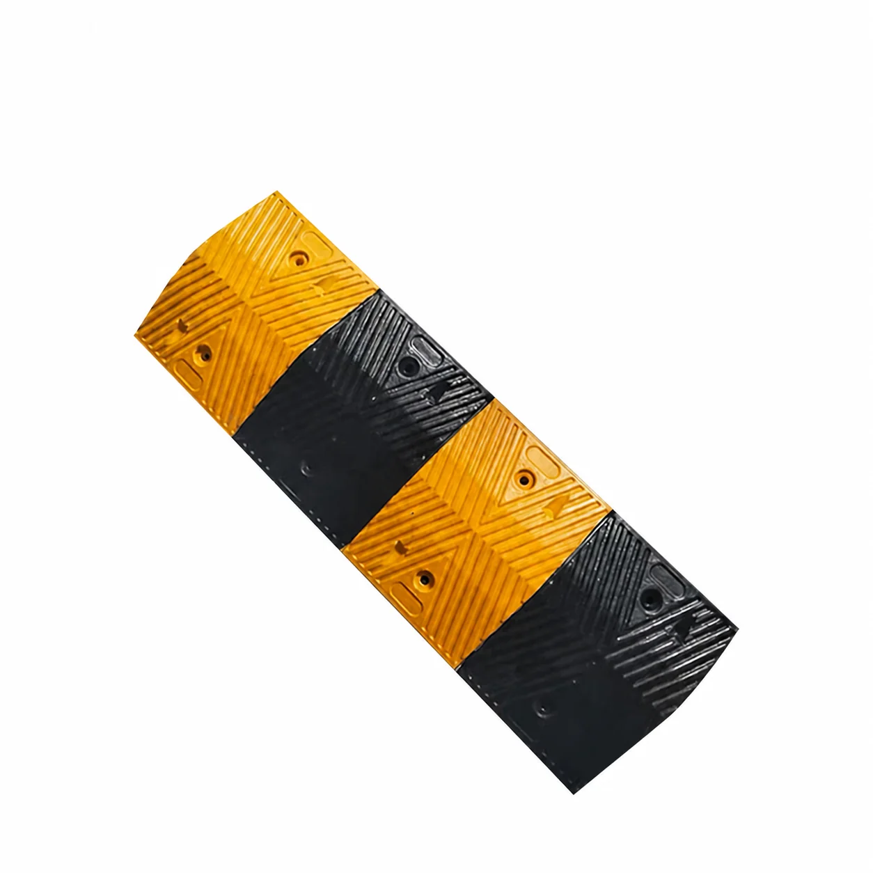 Heavy Duty Durable Rubber Road Hump Bump Yellow-black Portable Speed Bump for Traffic Safety