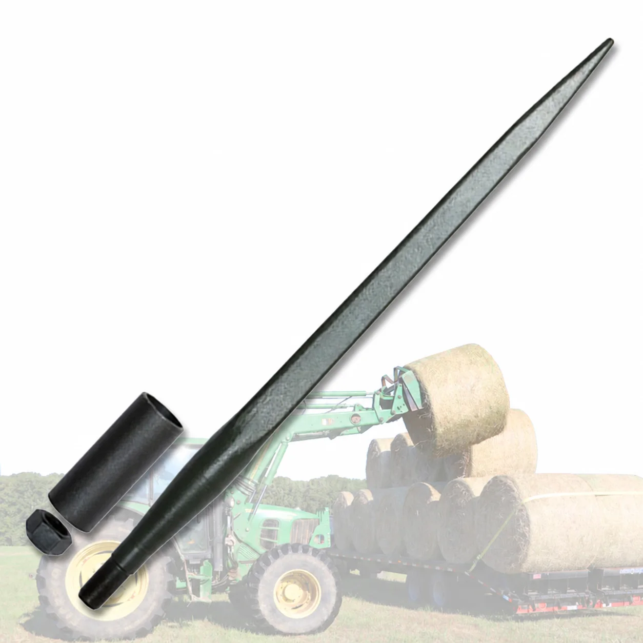 ABLSON Forged Straight Tine for Hay Loader Tractor With Hay Bale Spear and Loader Tine Bale Spear Fit for New Holland TT75