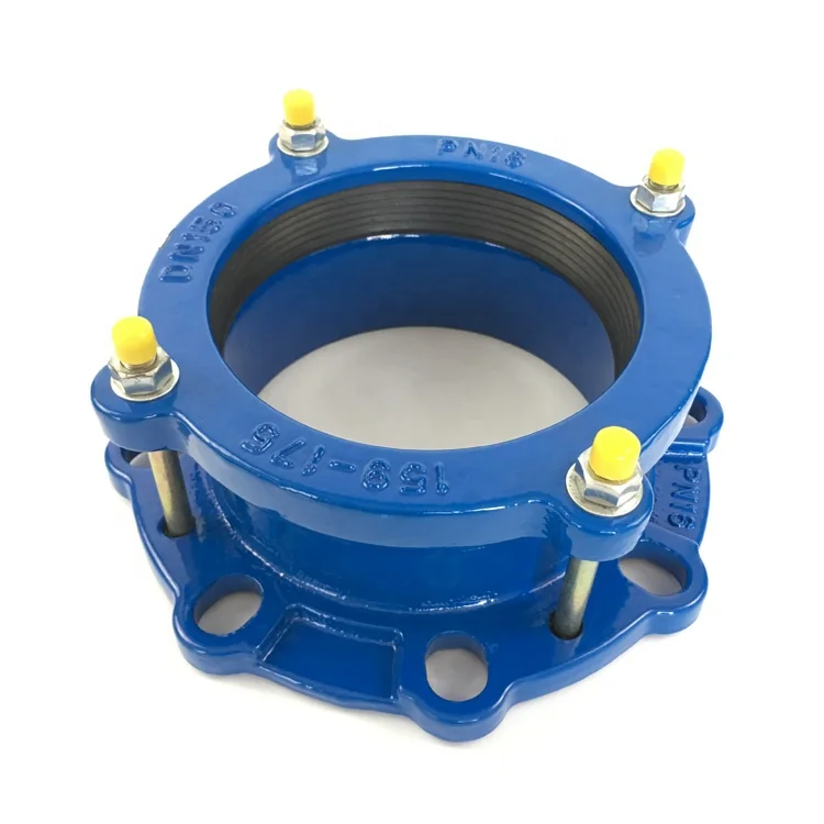 Ductile Iron DI Wide Range Flexible Quick Din Pn10 Universal Flange Adaptor for Pvc Pipe