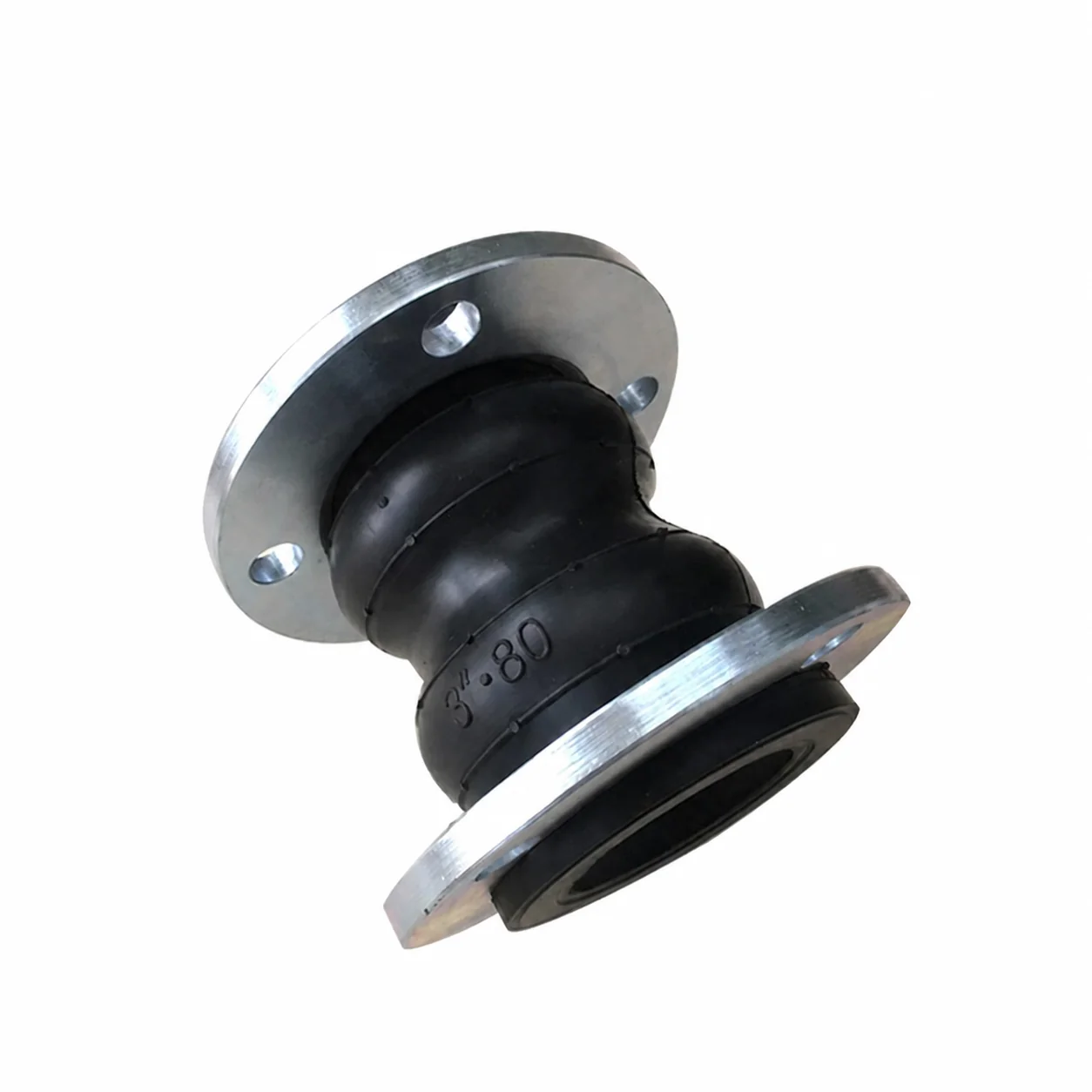 DIN Manufacturers SS304 Flange Connected Flexible Compensator Double Spheres Rubber Expansion Joint
