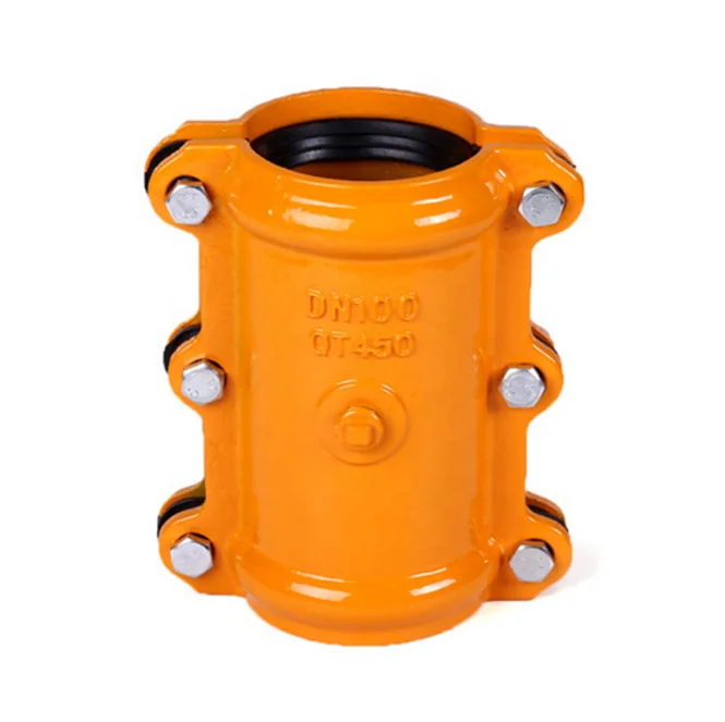 Customized Pipeline Connectors Ductile Cast Iron Steel Leak Pipe Fittings Repairing Clamp Hough Section