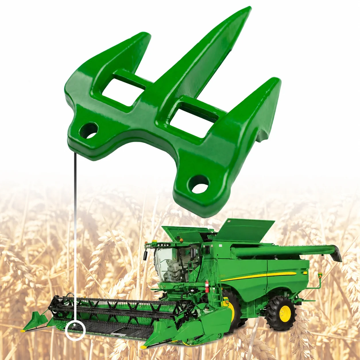 ABLSON Forged Finger Triple Prong Harvester Knife Guard for Class Combine Harvester Spare Parts Apply to Claas Spare Parts
