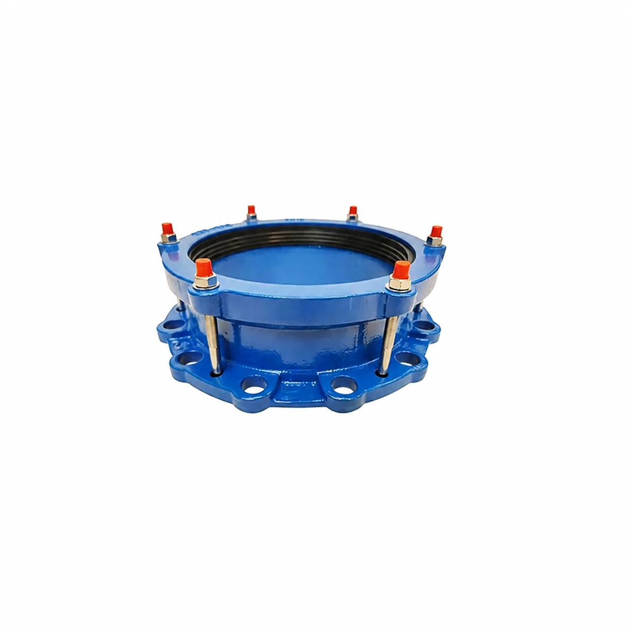 DN50-DN600 PN10 PN16 GGG50 Di Wide Range Flexible Ductile Iron Quick Rubber Gasket Flange Adaptor for PE/PVC  HDPE Pipes