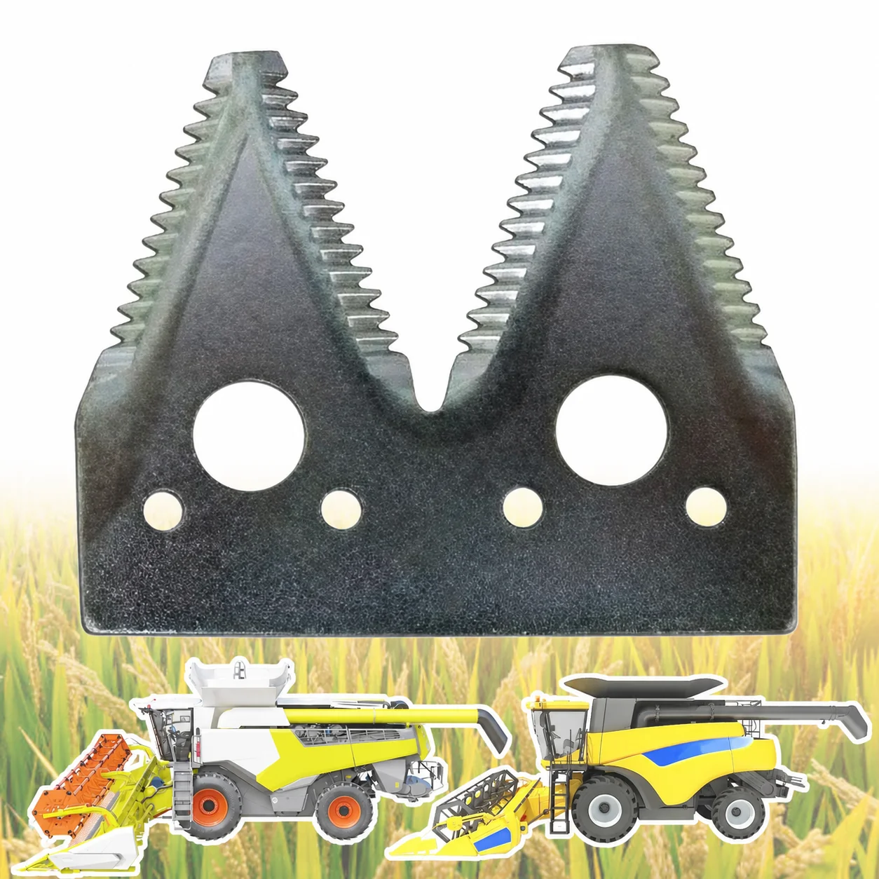 ABLSON Cut-Outs Double-Ended Spare Parts for Harvesters for Bcs Harvester Blade Apply to John Deere for Harriston