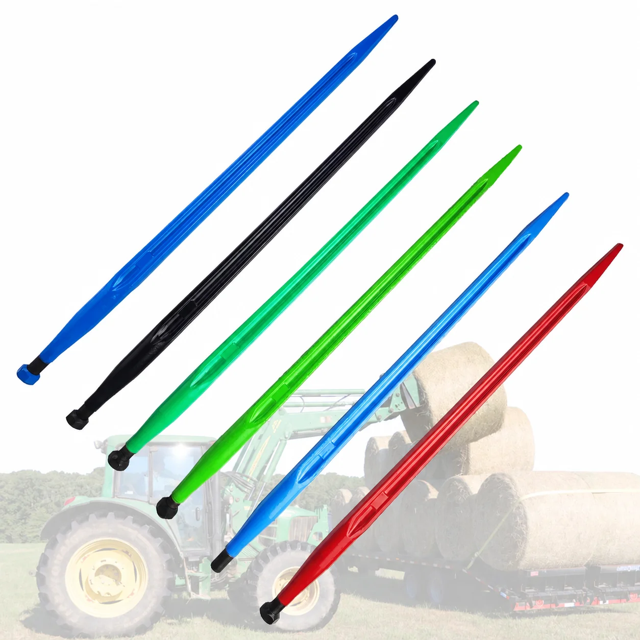 ABLSON Forged Straight Tine for Hay Loader Tractor With Hay Bale Spears and Loader Tine Bale Spear for New Holland Tractor Parts