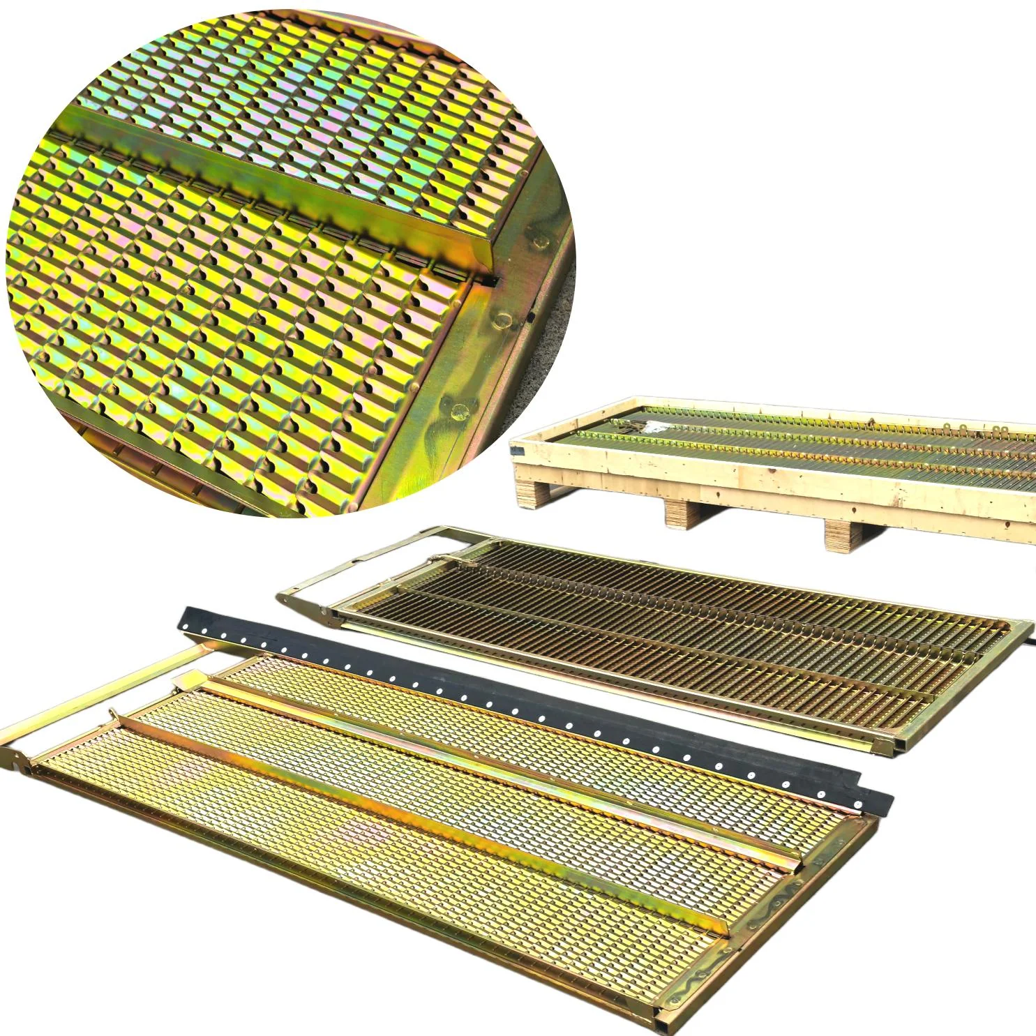 Agricultural Harvester Grain Separation Screen Adjustable Fish Scale Chaffer Sieve Kit Anti Block Sieving Parts