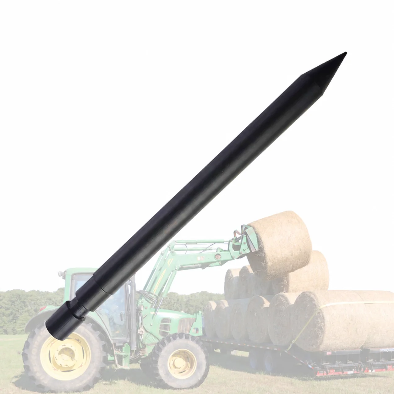 ABLSON Forged Straight Tine for Hay Loader Tractor With Hay Bale Spears and Loader Tine Bale Spear for Foton Lovol Spare Parts